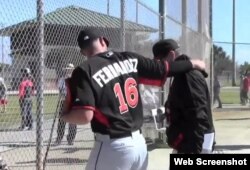 José Fernández (16), Spring Training 2015 en Jupiter, Florida.