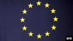 La bandera de la Unión Europea. 