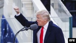 Donald Trump pronuncia su discurso tras jurar como el presidente número 45 de EEUU.