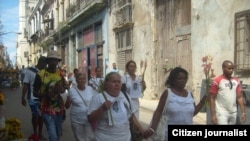Reporta Cuba. Damas de Blanco. Foto: Facebook de Rosario Morales.