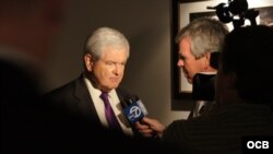 Newt Gingrich en la convención republicana.