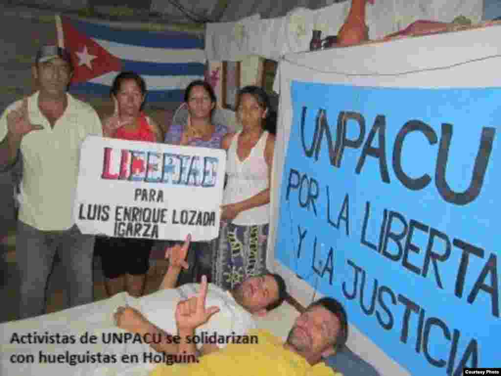 Huelguistas apoyan a Luis Enrique Lozada Igarza