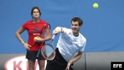 El tenista escocés Andy Murray (dcha).