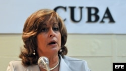 La ministra cubana de Justicia, María Esther Reus González.