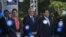 El presidente de Guatemala, Otto Pérez Molina (c), acompañado de la vicepresidenta de Guatemala, Roxana Baldetti (i), y ministro de Gobernación, Mauricio Lopez Bonilla. 