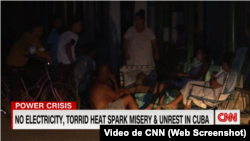 Continúan los apagones en la isla. (Captura de video de CNN)
