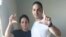 El preso político, Ángel Jesús Véliz Marcano, y su madre, Ailex Marcano. 