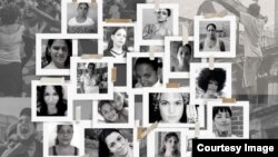 Collage con rostros de mujeres cubanas que se encuentran en prisión por razones políticas (Imagen: Alas Tensas)
