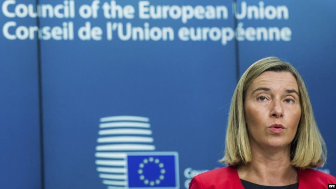  La alta representante de la Unión Europea (UE) para la Política Exterior, Federica Mogherini.