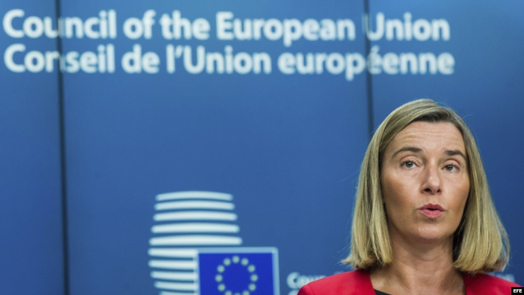  La alta representante de la Unión Europea (UE) para la Política Exterior, Federica Mogherini.