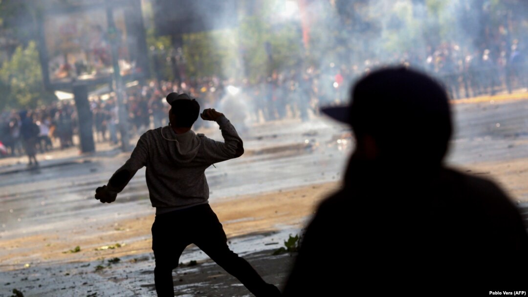 Protestas en Santiago de Chile, el 20 de octubre de 2019