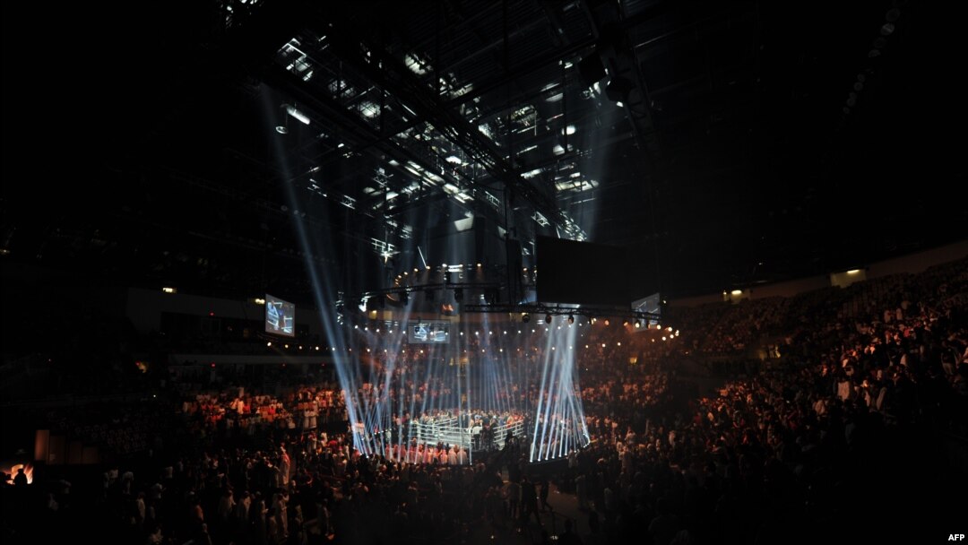 Un ring de boxeo. 