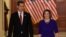 El presidente encargado de Venezuela, Juan Guaidó, junto a la presidenta de la Cámara de Representantes, Nancy Pelosi, en Washington, DC, el 6 de febrero del 2020.