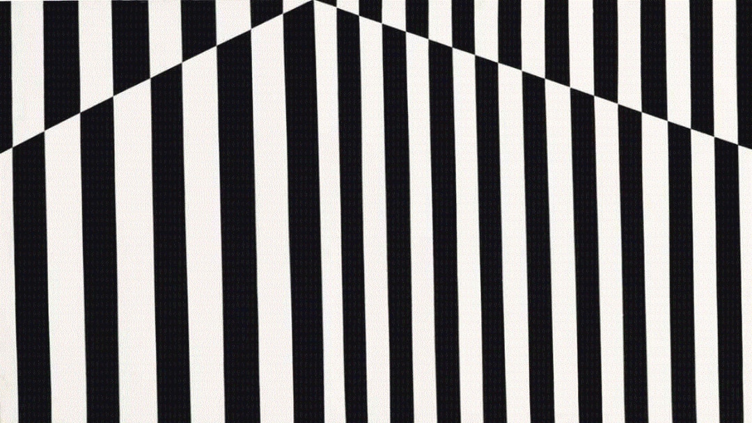 "Verticals" de Carmen Herrera. 