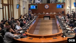 Reunión del Consejo Permanente de la OEA durante sesión extraordinaria por la crisis en Nicaragüa. (OCB)