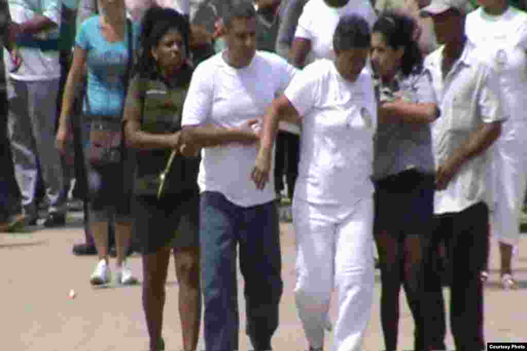 Las Damas de Blanco fueron víctimas de las turbas a la salida de la iglesia en Colón el pasado domingo 4 de agosto.