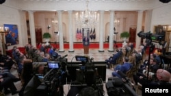 Trump recordó que el régimen iraní a proclamado "Muerte a Estados Unidos, muerte a Israel" durante 47 años.