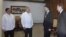 El presidente de Galicia, Raúl Castro y Bruno Rodríguez