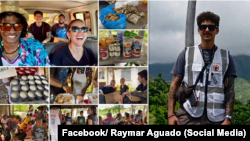 Raymar Aguado y varios activistas cubanos distribuyen ayuda humanitaria dentro de la isla.