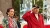 El presidente de Nicaragua Daniel Ortega y su esposa Rosario Murillo, vicepresidenta del país. 