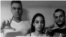 Familiares de Andy García Lorenzo, preso por manifestarse el 11 de julio en Santa Clara. De izq. a der. Pedro López, Roxana García y Jonatan López.