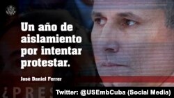 Estados Unidos condena el aislamiento del prisionero de conciencia, José Daniel Ferrer, en la campaña #PresosPorQué?