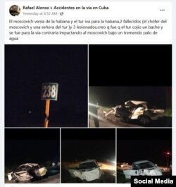 Post sobre el accidente en Facebook. (Rafael Alonso)