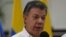 El presidente de Colombia Juan Manuel Santos ofrece declaraciones tras firmar un acuerdo con el máximo líder de las FARC. Foto de archivo.