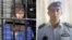 Retrato del piloto jordano Muaz Kasasbeh (d), capturado por el grupo EI y retrato de la terrorista iraquí detenida en Jordania Sayida Rishawi.