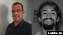 Los periodistas del medio Diario de Cuba, Waldo Fernandez Cuenca y Mauricio Mendoza (Foto: Facebook).