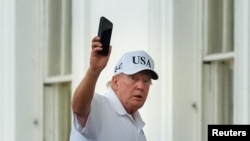 El presidente de Estados Unidos, Donald Trump, llega a la Casa Blanca, en Washington, D.C., el 28 de junio de 2026. (REUTERS/Ken Cedeno)