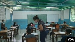 Venezuelan teacher Fabiana Duarte receives a three dollar monthly salary.