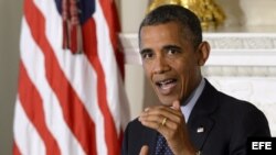 Archivo: Presidente de Estados Unidos, Barack Obama, con su gabinete y destacados colaboradores, en la Casa Blanca.