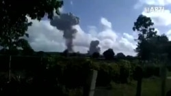 Así luce la nube tras explosiones en Velasco, Holguín