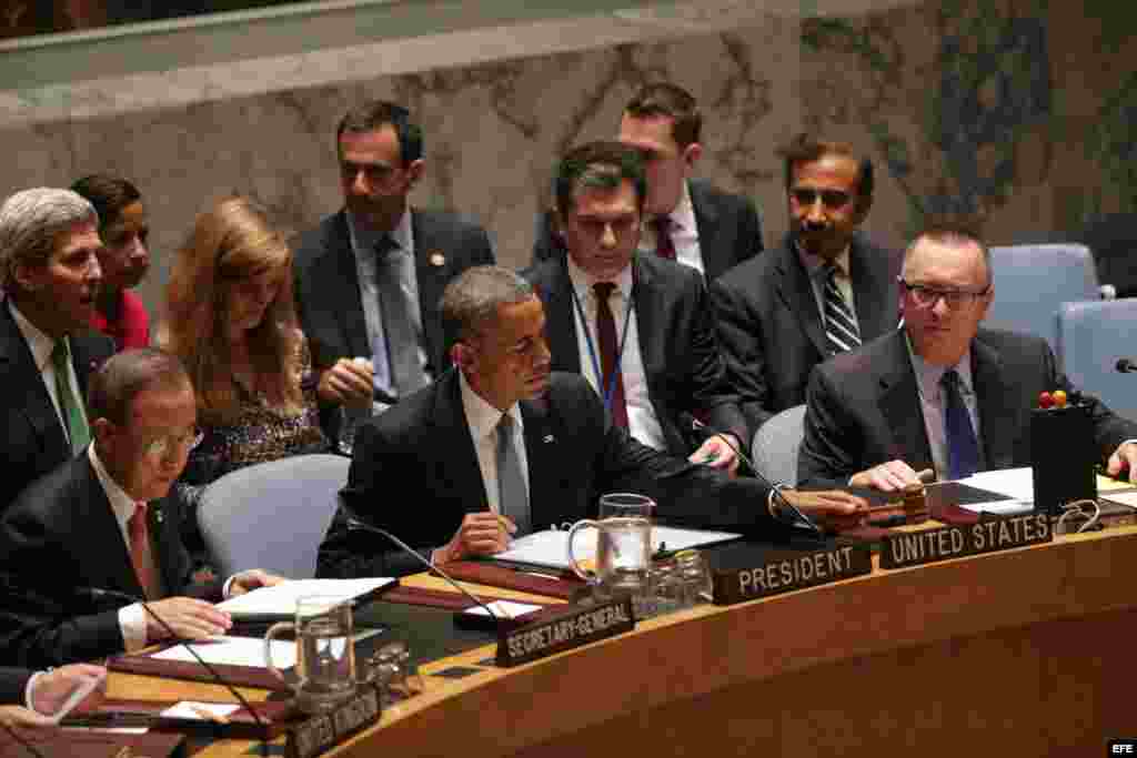 Reunión del Consejo de Seguridad que debate la guerra contra el terrorismo. 