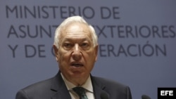 El ministro de Asuntos Exteriores, José Manuel García-Margallo, en una rueda de prensa reciente.