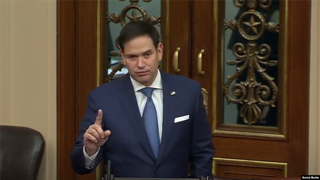 Senador Marco Rubio en el senado el 6 de enero del 2021.