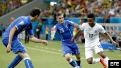 Jugadores de Inglaterra e Italia