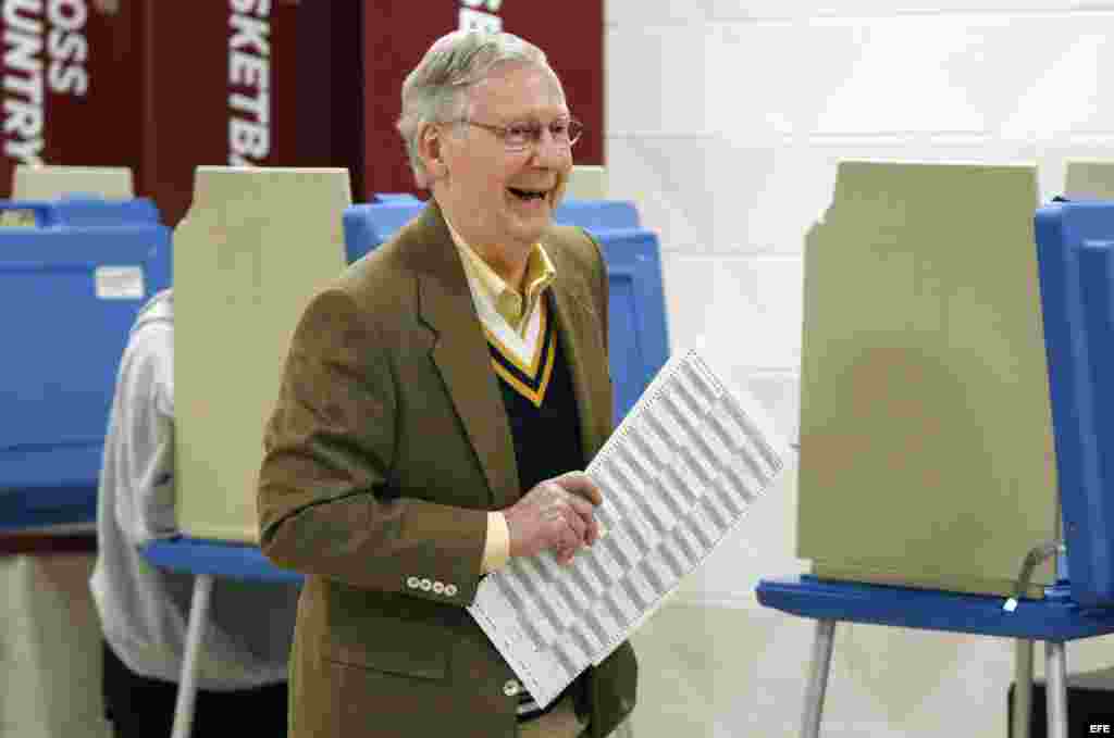 El senador republicano por Kentucky, Mitch McConnell.