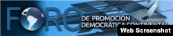 Logo del Foro de Promoción Democracia Continental.