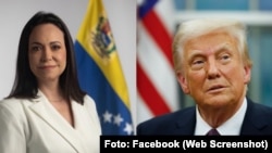 María Corina Machado y Donald Trump
