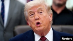 El presidente Donald Trump en la Oficina Oval, en la Casa Blanca. 