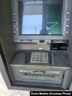 Cajero automático del Banco de Los Colonos, en Santos Suárez, La Habana.