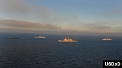 Las naves de las cuatro naciones participantes en FRUKUS 2012
