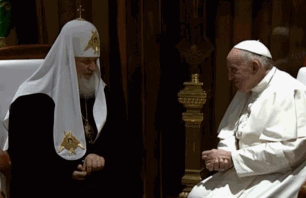 El Patriarca Kirill y el Papa Francisco en La Habana.