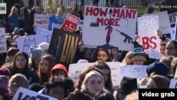 Miles de estudiantes, padres, maestros y sobrevivientes de masacres escolares coinciden en Washington D.C. en la Marcha por nuestras vidas.