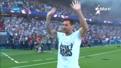 Presentación a lo grande de Lionel Messi en París.
