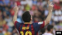 El delantero argentino del FC Barcelona Leo Messi.