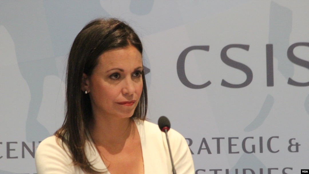 María Corina en el Centro de Estudios Estratégicos e Internacionales (CSIS) en Washington