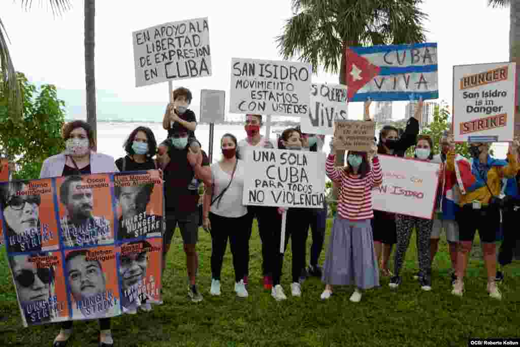 El exilio brinda apoyo al Movimiento San Isidro en la ciudad de Miami.